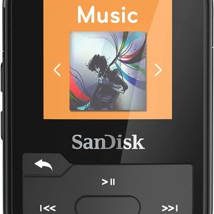 Used SanDisk 16GB Clip Sport Plus MP3 Player, Black - Bluetooth, LCD Screen, FM Radio