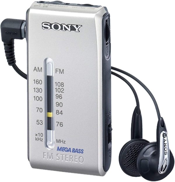 Renewed Sony SRF-S84 FM/AM Super Compact Radio Walkman with Sony MDR Fontopia Ear-Bud (Silver)