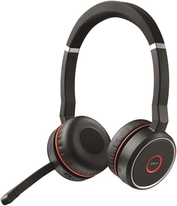 Erneuertes Jabra Evolve 75 UC Stereo Wireless Bluetooth Headset/Musikkopfhörer inkl. Link 370