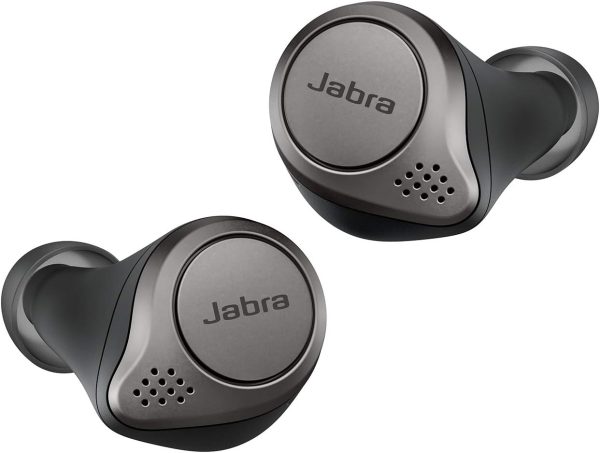 Jabra Elite 75t – True Wireless-Ohrhörer mit Ladeetui, Titanschwarz – Bluetooth-Ohrhörer mit aktiver Geräuschunterdrückung, bequemem, sicherem Sitz, langer Akkulaufzeit und großartigem Klang