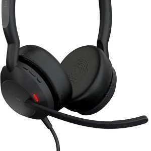 Jabra Evolve2 50 kabelgebundenes Mono-Headset – mit AirComfort-Technologie, Mikrofonen mit Geräuschunterdrückung und aktiver Geräuschunterdrückung – MS Teams-zertifiziert, funktioniert mit allen anderen Plattformen – Schwarz