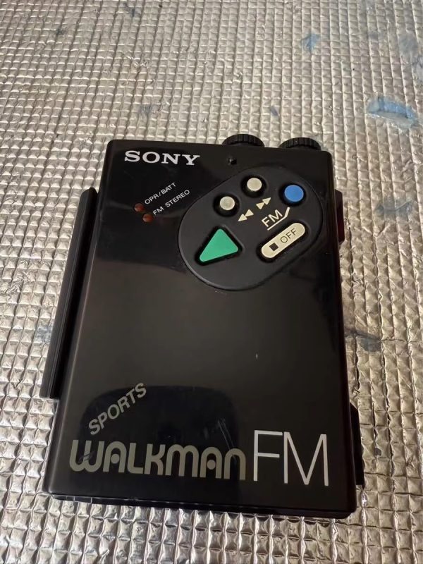 Vintage Sony Walkman WM-F5 Sports Walkman Black Cassette Player