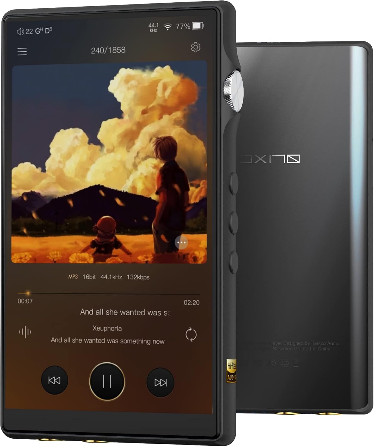 Used iBasso DX170 High-Performance Digital Audio Player, Hi-Res Audio Player with Android 11 OS, Bluetooth LDAC, and 2G RAM, Black