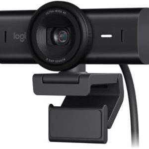Logitech The Master MX Brio Webcam Black - 3840 x 2160 Video - 4X Digital Zoom - 8.5 Megapixel - UHD 4k at 30 fps - 1080p at 60 fps