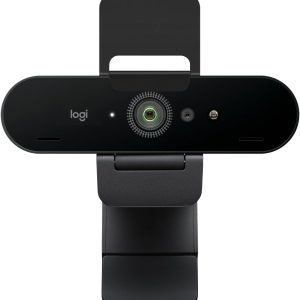 Logitech Brio 4K Webcam, Video Calling, Noise-Cancelling mic, HD Auto Light Correction, Wide Field of View, Windows Hello Works with Microsoft Teams, Zoom, Google Meet, PC/Mac/Laptop/MacBook/Tablet