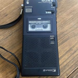 Renewed Sony Micro Cassette Corder M-201 Portable Voice Recorder Vintage Audio Player Collector Gift