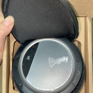 Poly Calisto 5300 Bluetooth Speakerphone (Plantronics) - Personal Portable Speakerphone for Conference Calls - USB-A Bluetooth Adapter - Connect to PC/Mac/Cell Phone - Works w/Teams (Certified), Zoom