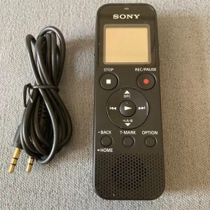 Sony ICD-PX470 Stereo Digital Voice Recorder with Built-in USB Voice Recorder, Black | Stereo Mics, 4GB Internal Plus Microsd, Built-in USB Type-a, Mp3/l-Pcm Recording, Aaa X2 Battery
