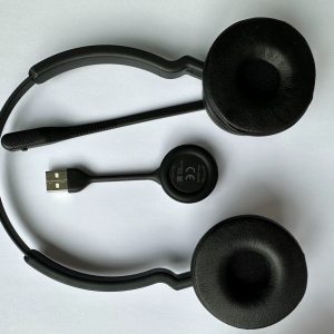 Jabra Engage 55 kabelloses Headset fรผr beide Ohren mit Link 400 USB-A-DECT-Adapter โ Mikrofon mit Gerรคuschunterdrรผckung, groรe Reichweite โ MS Teams-zertifiziert, kompatibel mit allen anderen Plattformen, schwarz